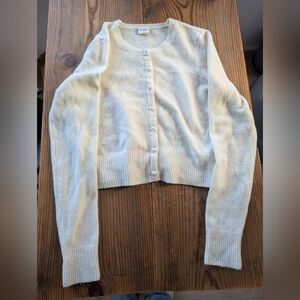 Abercrombie & Fitch Cream Cardigan Sweater